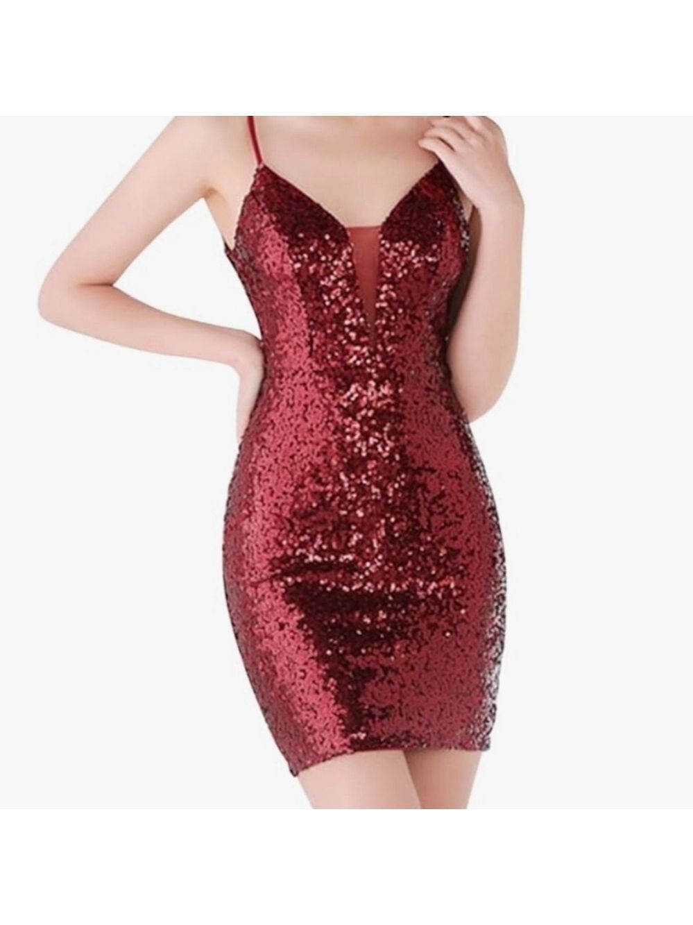 Meilun Women's Cocktail Sequin 20s Gatsby  Dress NWOT Size L